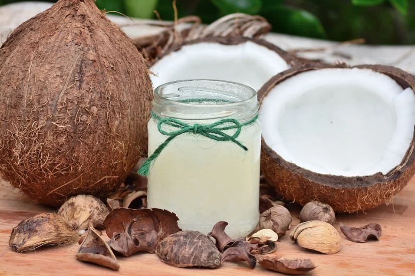 coconut, fruit, coconut oil, jar, oil, raw
