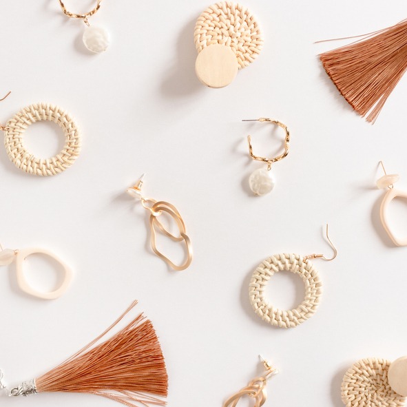 Pattern made of earrings