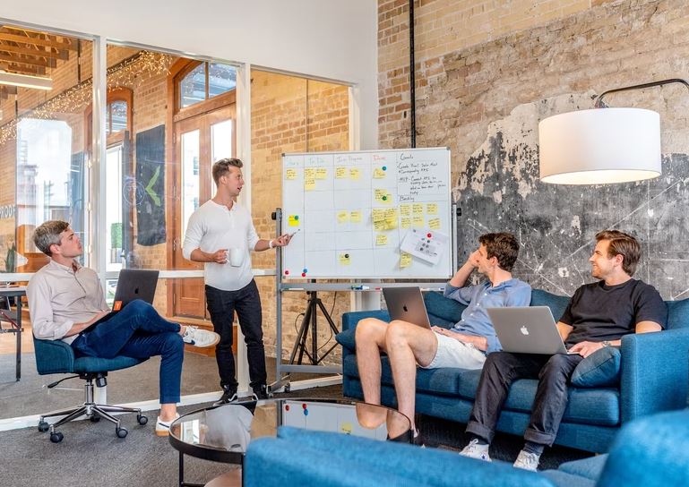 A small business meeting