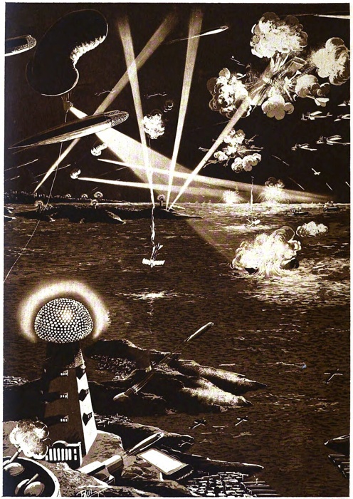 An artist's 1922 vision of a futuristic war