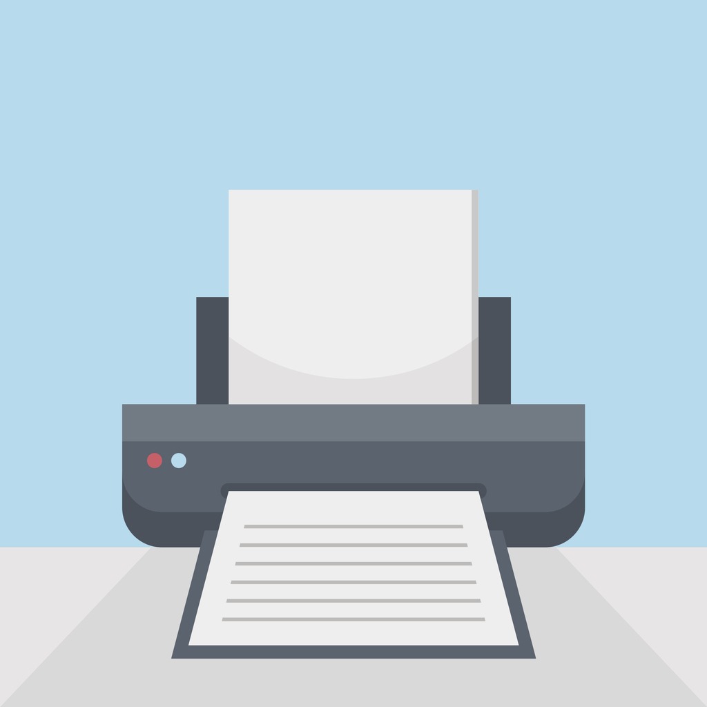 A printer on the table