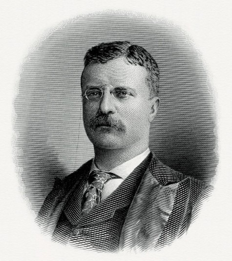 engraved portrait of Roosevelt as President