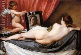 A Venus in her Mirror by Diego Rodriguez De Silva Y Velazquez
