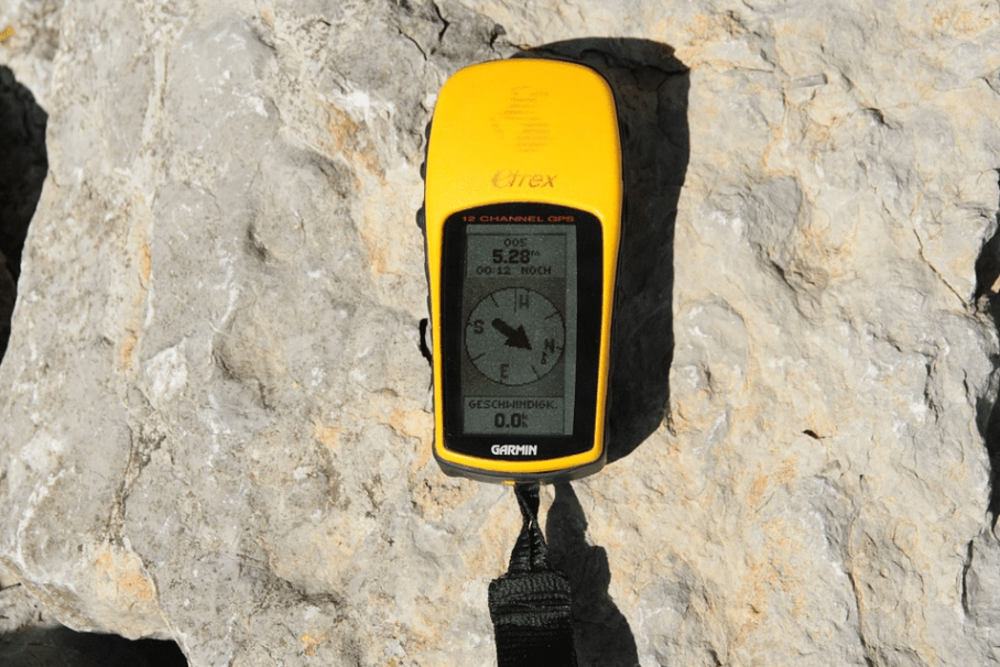 GPS device used for geocaching