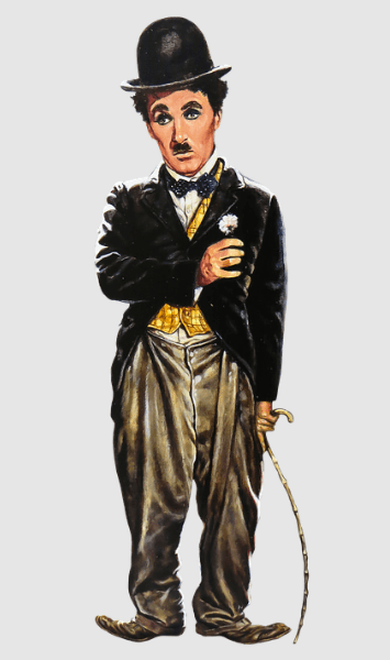 a drawing of Charlie Chaplin