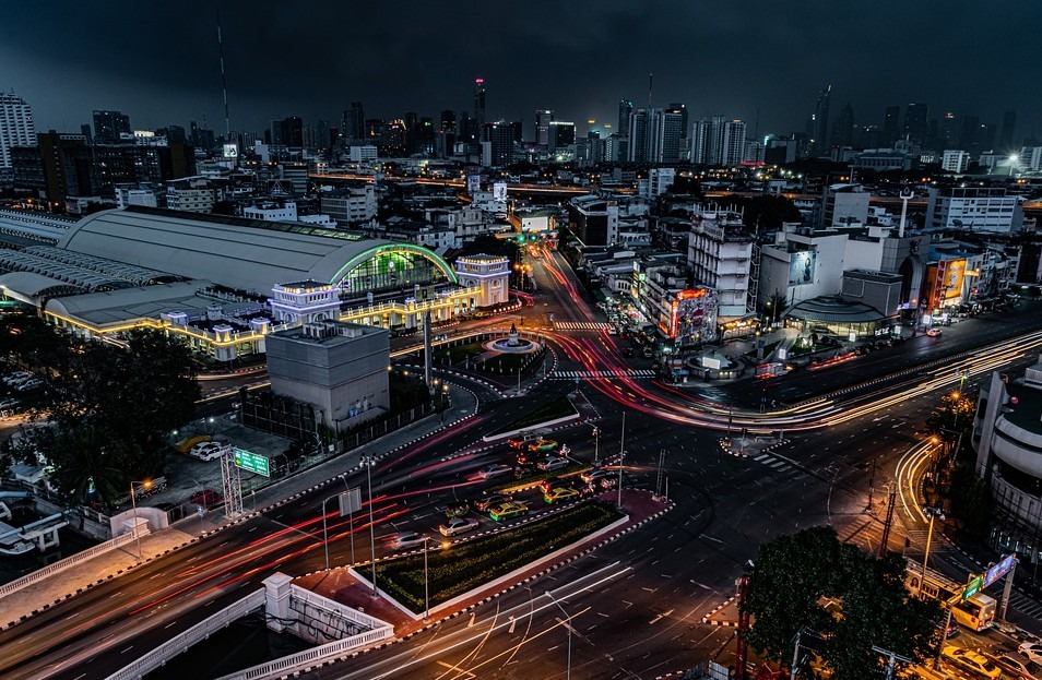 Bangkok city, capital of Thailand, night view