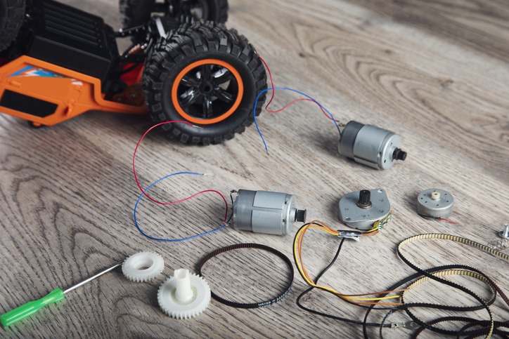 Internal components of an RC Car
