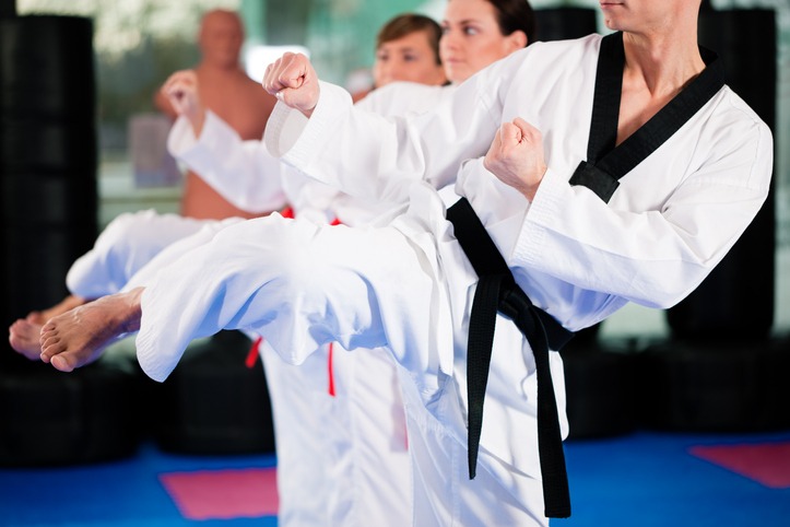 Many people are training for Karate